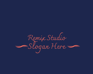 Handwritten Studio Salon logo design