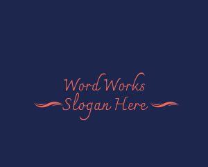 Word - Handwritten Studio Salon logo design