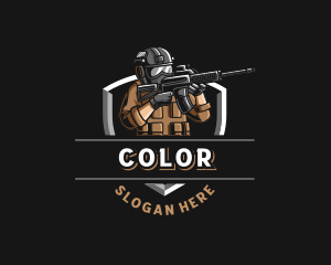 Soldier Military Rifle Logo