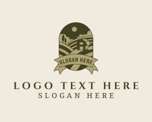 Farmhouse - Farmhouse Landscape Field logo design