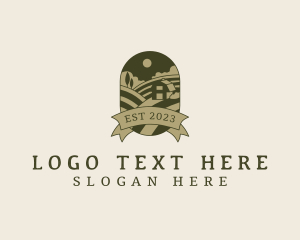 Eco - Farmhouse Landscape Field logo design