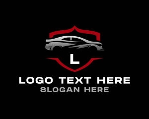 Car Detail - Sports Car Automobile Shield logo design