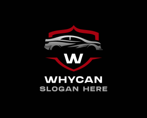 Sports Car Automobile Shield Logo