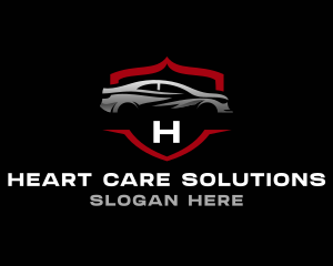 Sports Car Automobile Shield logo design