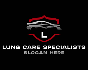 Sports Car Automobile Shield logo design