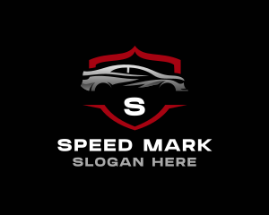 Sports Car Automobile Shield logo design