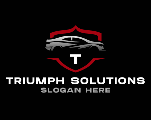 Car Detail - Sports Car Automobile Shield logo design