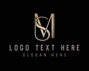 Letter Ms - Metallic Luxury Brand logo design