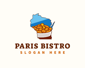 Wisconsin Cheese Curd Snack logo design