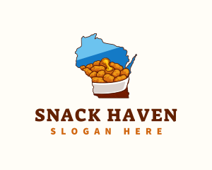 Wisconsin Cheese Curd Snack logo design