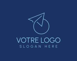 Minimalist Paper Plane Travel Logo