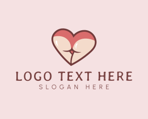 Lingerie - Sexy Heart Butt logo design