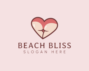 Swimwear - Sexy Heart Butt logo design