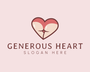 Sexy Heart Butt logo design