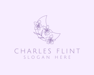 Violet - Moon Flower Florist logo design