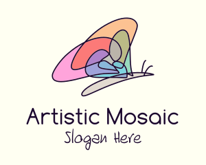 Mosaic - Colorful Butterfly Mosaic logo design