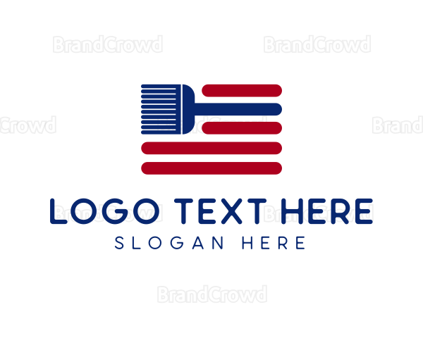 American Flag Broomstick Logo