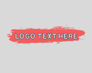 Wordmark - Mural Brush Paint logo design