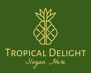 Pineapple - Yellow Pineapple Fruit logo design