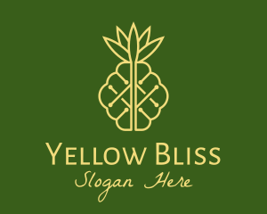 Yellow Pineapple Fruit  logo design