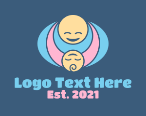 Children Care - Mother & Child Hug logo design