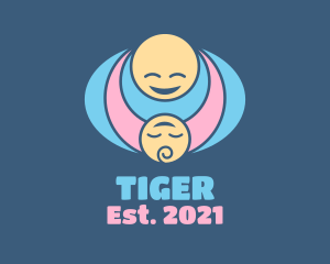 Children Center - Mother & Child Hug logo design