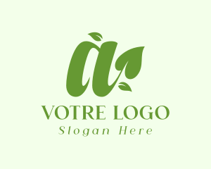 Leaf Gardening Letter A Logo