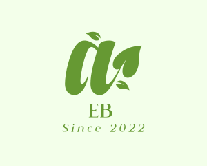 Vegetarian - Leaf Gardening Letter A logo design