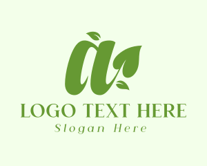 Leaf Gardening Letter A Logo