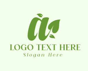 Leaf Gardening Letter A Logo