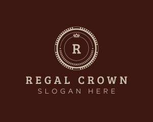 Crown Wreath Royalty logo design