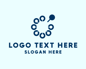 Round - Digital Clock Tech logo design