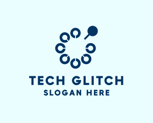 Digital Clock Tech logo design