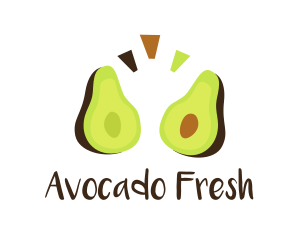 Avocado - Organic Avocado Halves logo design