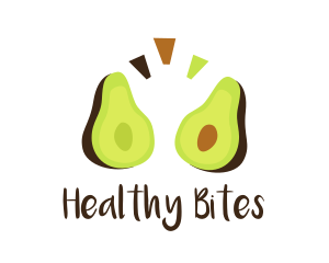 Organic Avocado Halves logo design