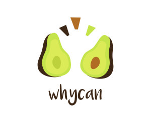 Health - Organic Avocado Halves logo design