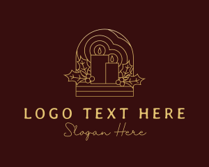 Candle - Gold Scented Candle logo design