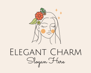 Fascinator - Woman Makeup Beauty logo design