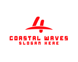Coast - Beach Coast Number 4 logo design