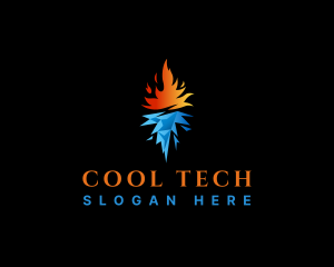 Fridge - Fire Ice Ventilation logo design