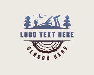 Log - Carpentry Woodworking Tools logo design