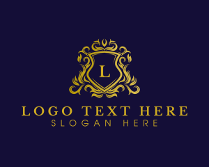 High End - Luxury Shield Crown logo design