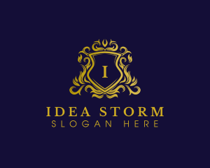 Luxury Shield Crown logo design