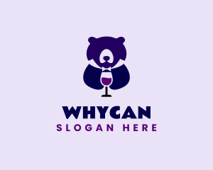 Bear Wine Glass Logo