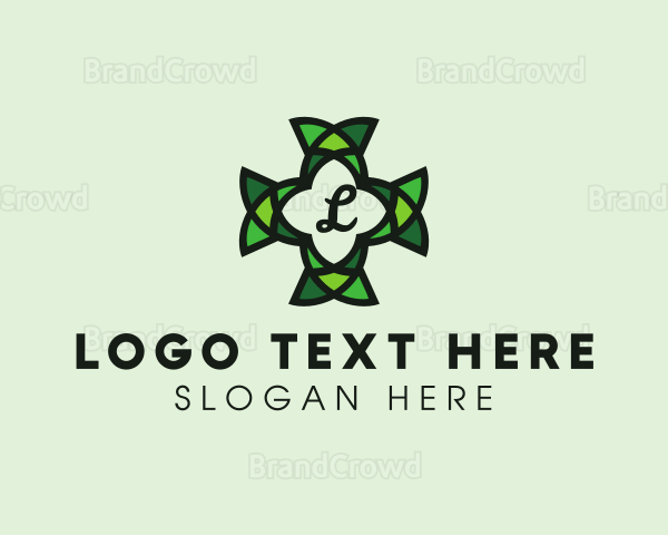 Religious Cross Mosaic Logo