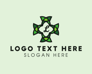 Jesus - Religious Cross Mosaic logo design