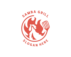 Flame Chicken Grill logo design