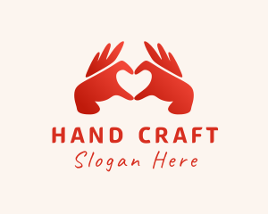 Hand - Couple Heart Hands logo design