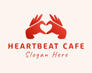 Heart - Couple Heart Hands logo design