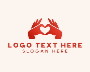 Ngo - Couple Heart Hands logo design